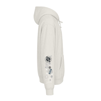 Skull Sunglasses Hoodie — Retro Pompadour Skull Pullover