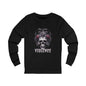 Gothic Floral Skull Long Sleeve Tee - Unisex Jersey Shirt for Edgy Fashion Enthusiasts