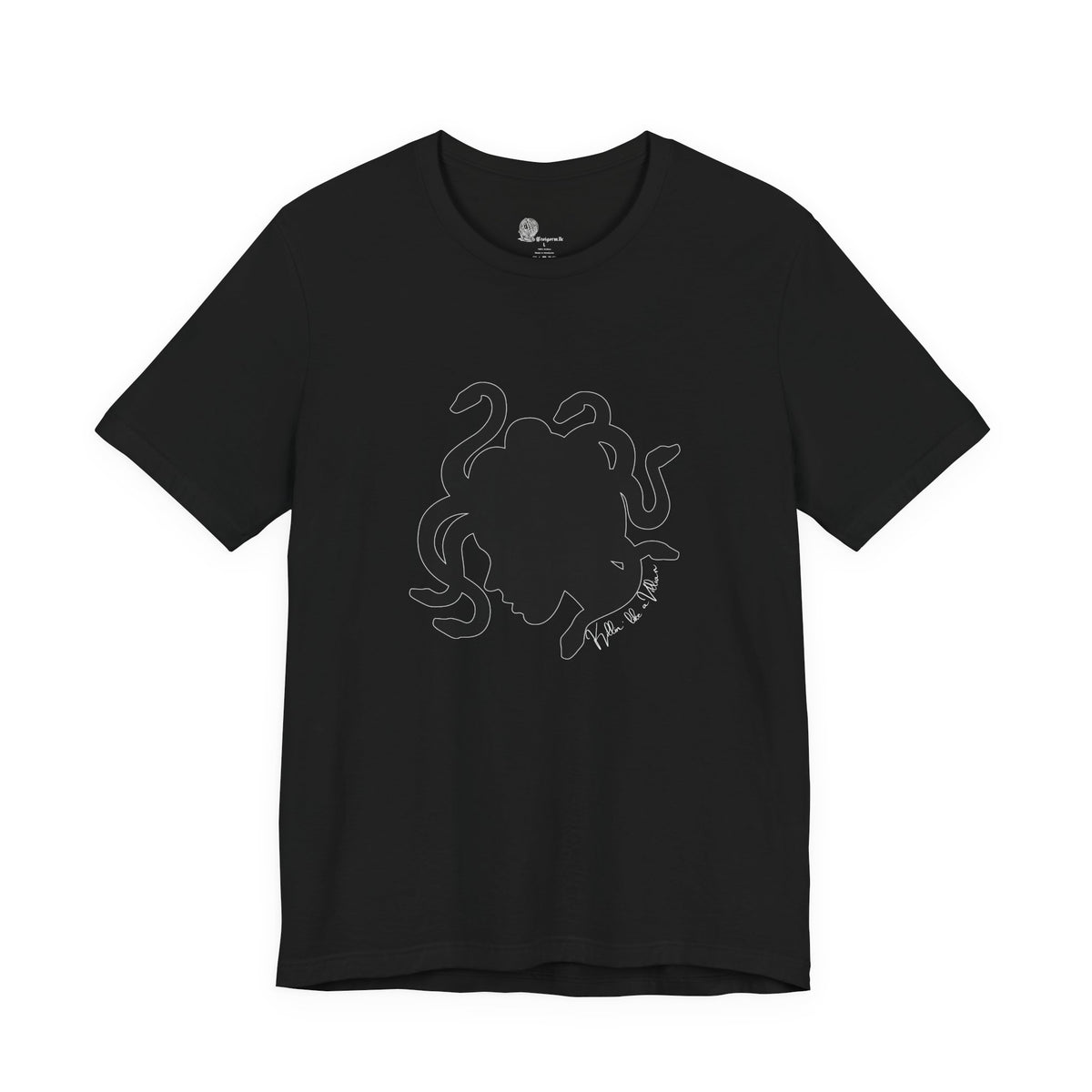 Medusa Silhouette T-Shirt | Mythology Snake Hair Tee