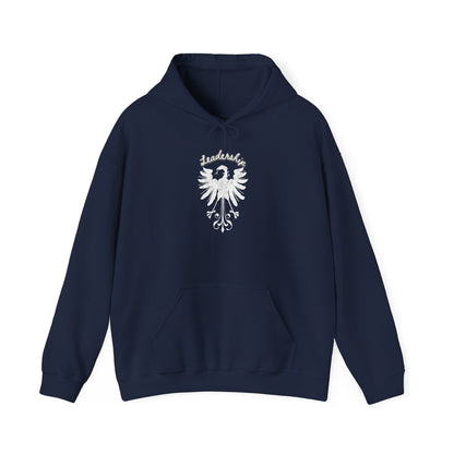 Black Heraldic Eagle crest Hoodie | Inspirational back text hoodie