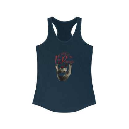Unleash Your Voice: Ideal Racerback Tank for Women - Skull Print