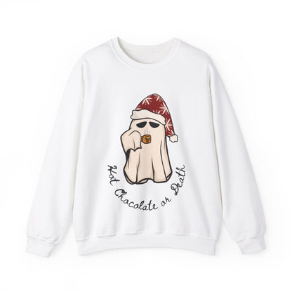 Stay Warm and Stylish with our Hot Chocolate or Death Crewneck Sweatshirt - Ethically Made in the USA