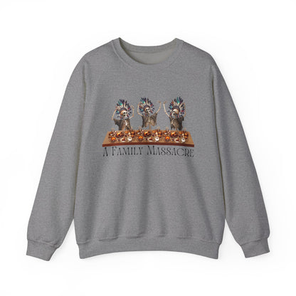 Ethically Made & Durable Unisex Crewneck Sweatshirt | Family Massacre Design