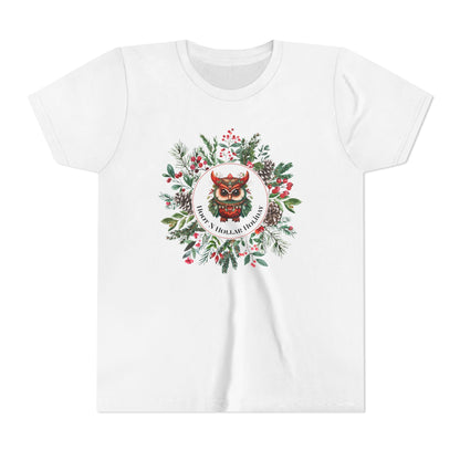 Get Festive with our Hoot N Holler Holiday Youth Short Sleeve Tee - Sustainable & Stylish