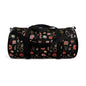 Skeleton and Poinsetta Christmas Duffle Bag - Lightweight Custom Printed Gym Bag for Holiday Cheer