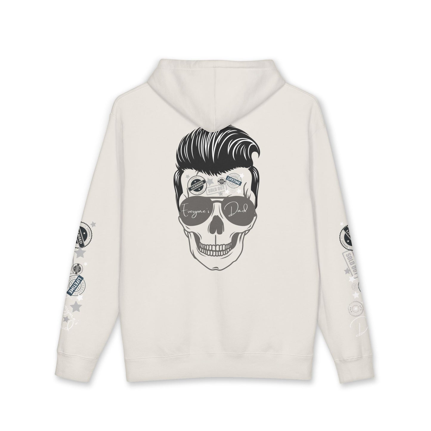 Skull Sunglasses Hoodie — Retro Pompadour Skull Pullover