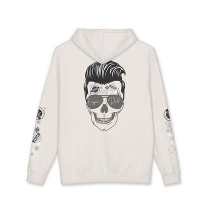 Skull Sunglasses Hoodie — Retro Pompadour Skull Pullover